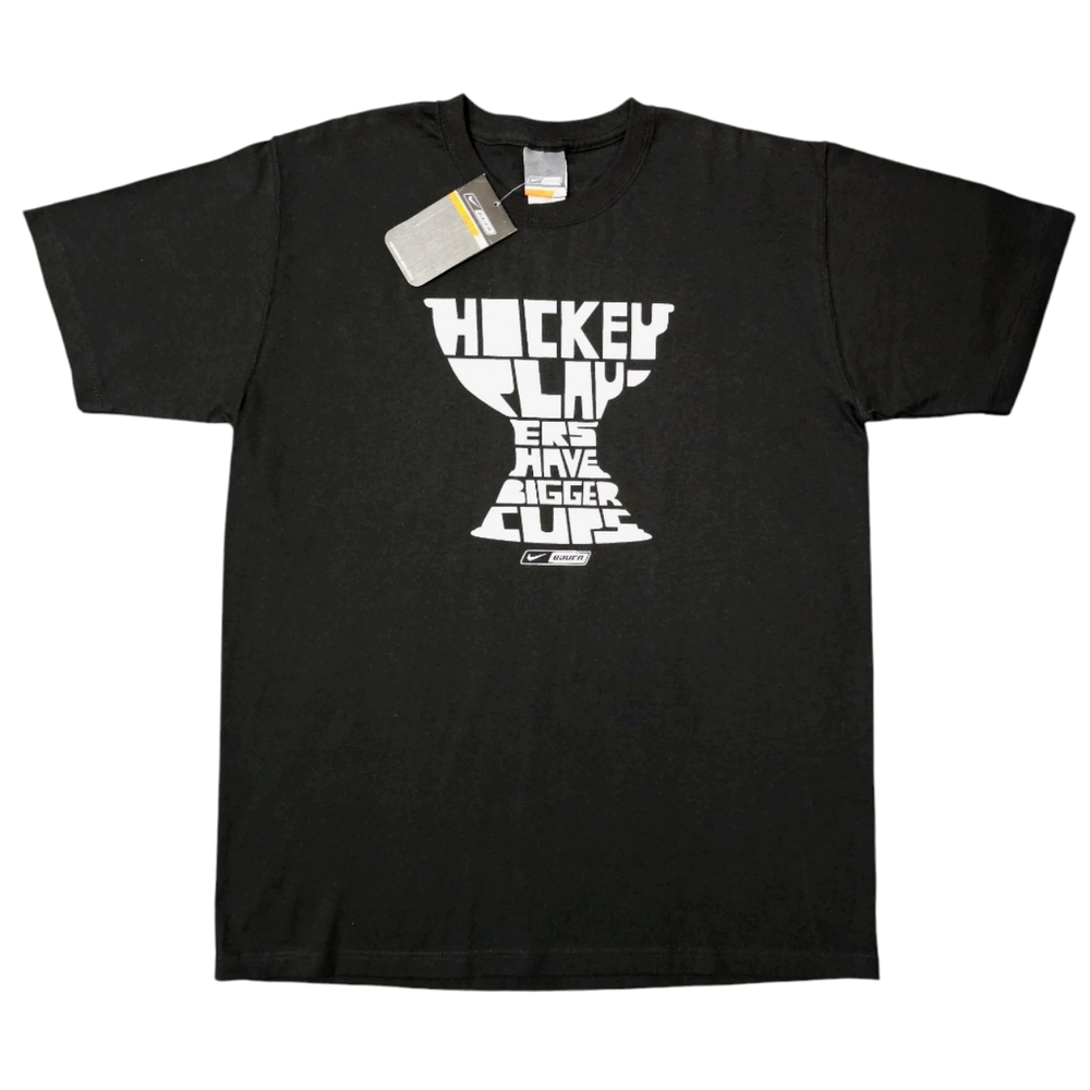 Nike x Bauer 2005 Vintage "Hockey Players Have Bigger Cups" T Shirt Men's LG
